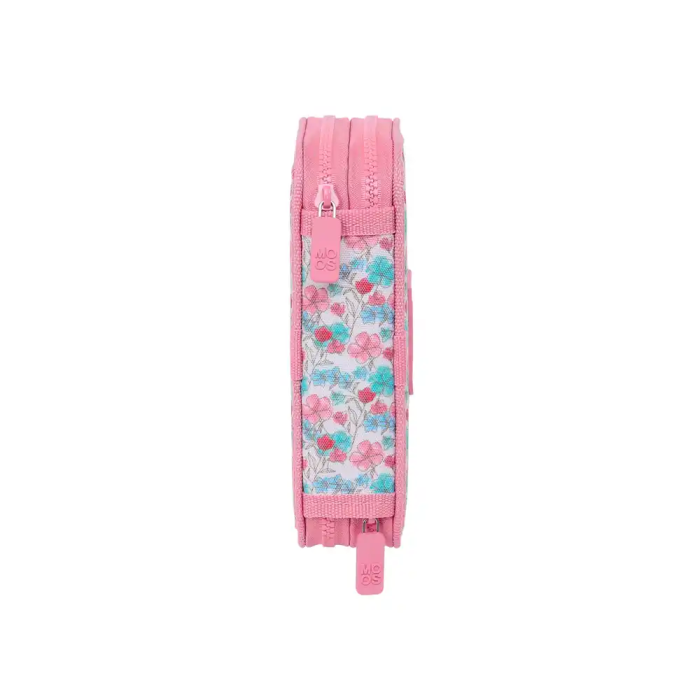 Plumier Doble Moos Flores Multicolor 12.5 x 19.5 x 4 cm 28 piezas 2