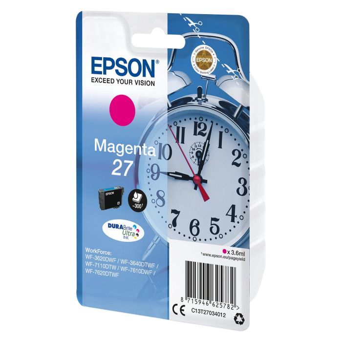 Epson T2703 Tinta Magenta Estándar Original 3,6ml Rendimiento 300 Páginas Blister 1