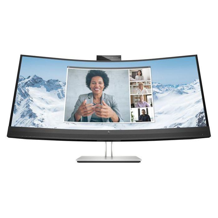HP E34m G4 Monitor WQHD Curvo USB-C para Conferencias, Certificado Zoom, Webcam 5MP, Altavoces, Mics, Carga 65W