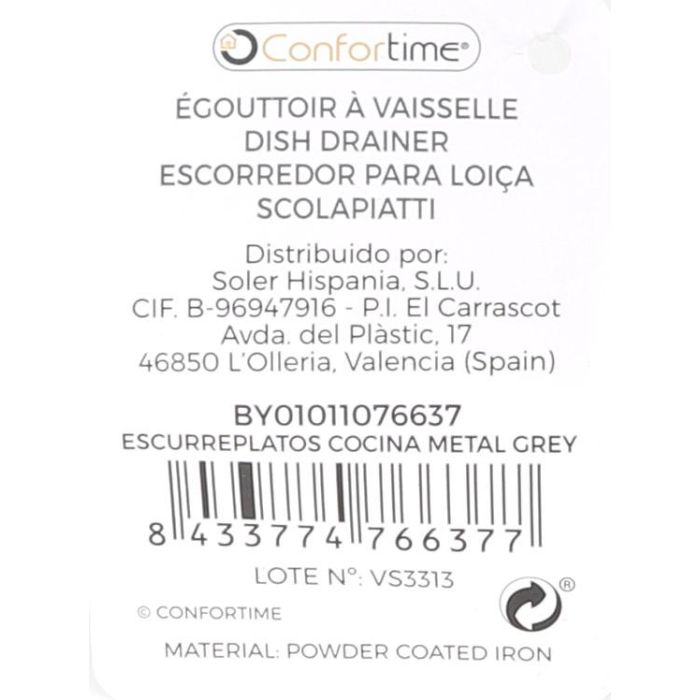 Escurreplatos de Cocina en Metal Grey - Confortime (12 Unidades) 4 Escurreplatos de Cocina en Metal Grey - Confortime (12 Unidades) 4