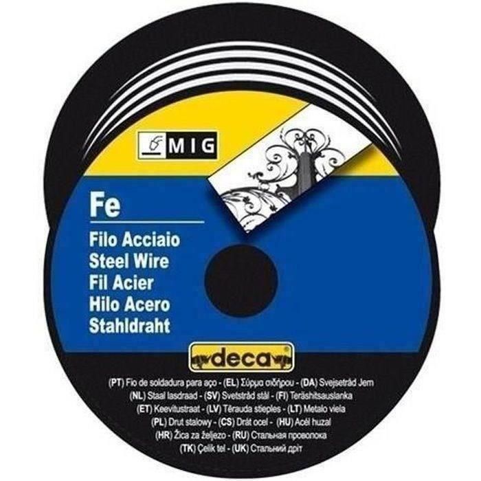 DECA Bobina de alambre de acero para soldadura MIG / MAG Alambre Ø 0.6 mm 0.7 kg DECA Bobina de alambre de acero para soldadura MIG / MAG Alambre Ø 0.6 mm 0.7 kg