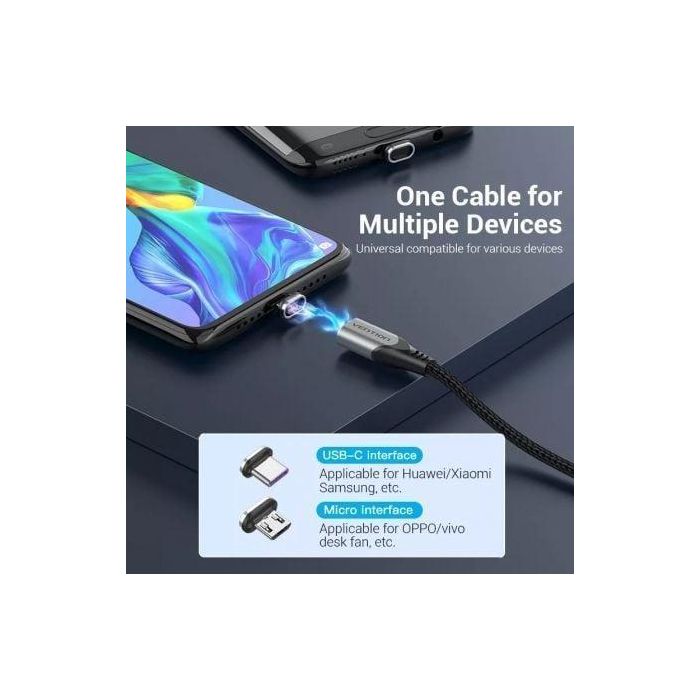 Cable USB Vention CQNHD Negro 50 cm 4