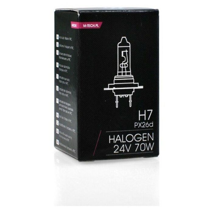 M-Tech MTECZ904 Lámpara Halógena H4 P43T 24V 75/70W, 10 Unidades, Transparente, Vidrio Cuarzo Templado, Homologación E4
