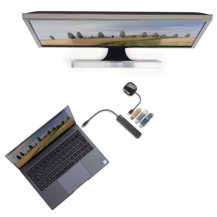 Hub USB Hama 00200117 Negro 60 W 5