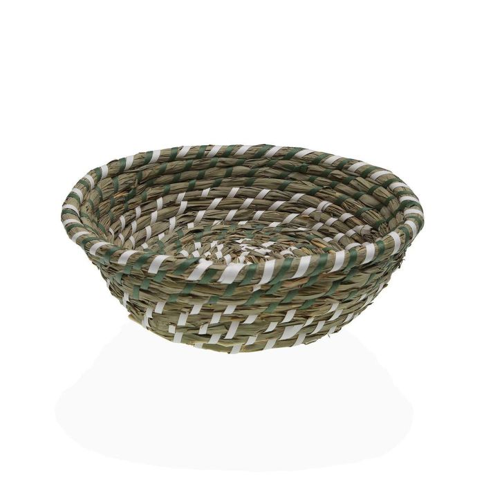 Cesta Blanca y Verde 25 cm Versa - Jacinto de Agua y Textil (4 Unidades) Cesta Blanca y Verde 25 cm Versa - Jacinto de Agua y Textil (4 Unidades)