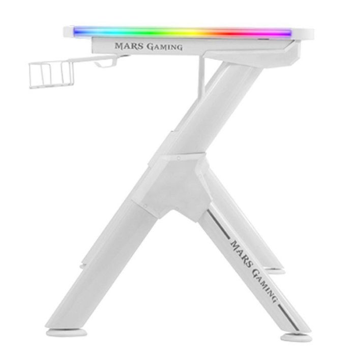 Mesa Mars Gaming Mgdrgbw Blanco 110 cm 2 Mesa Mars Gaming Mgdrgbw Blanco 110 cm 2