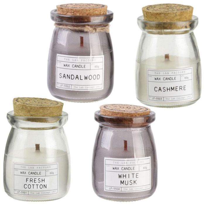 Home Deco Factory Tarro Con Vela Mecha Madera 60 G Colección Apothicaire Aroma Retro 2