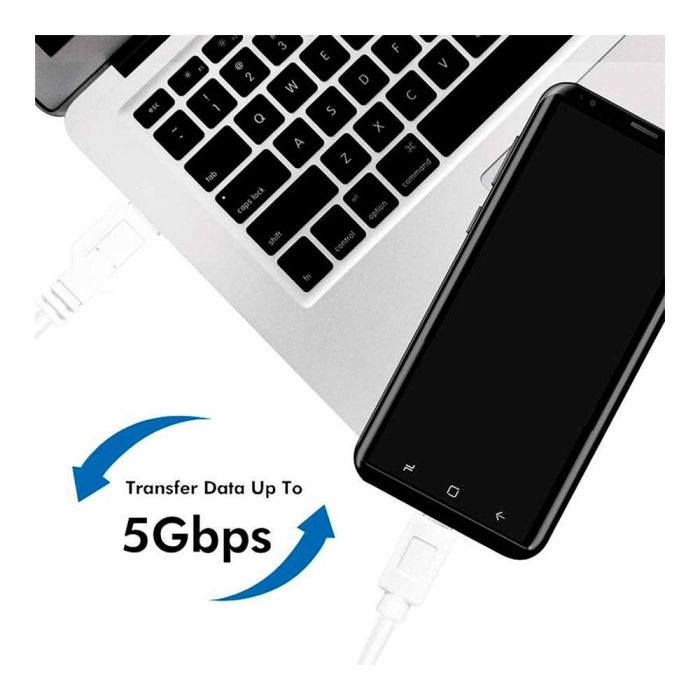 Logilink Cable USB-A a USB-C 1m Blanco Carga y Datos 5Gbps 3A 2