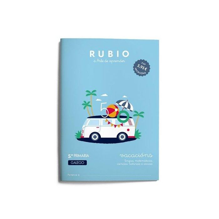 Cuaderno Rubio (Gallego) A4 Vacacions 5º Primaria (9-10 Años) (Set de 5)
