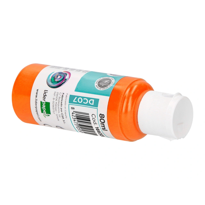 Liderpapel Pintura Acrilica Bote 80 ml Naranja 5