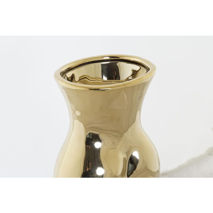 DKD Home Decor Jarron Dorado Gres 12 x 21 x 17 cm 1 DKD Home Decor Jarron Dorado Gres 12 x 21 x 17 cm 1