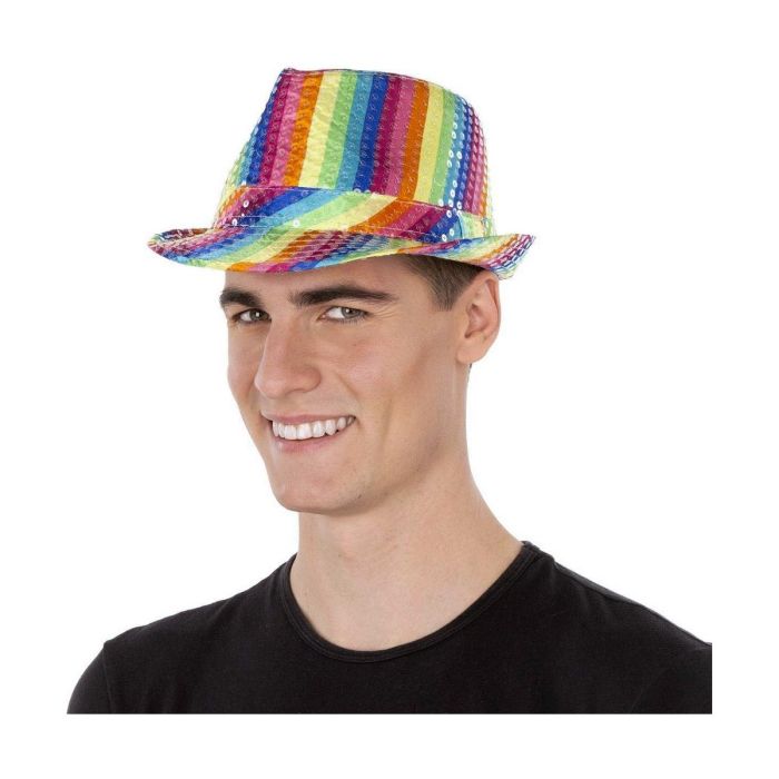 Sombrero lentejuelas rainbow t/58