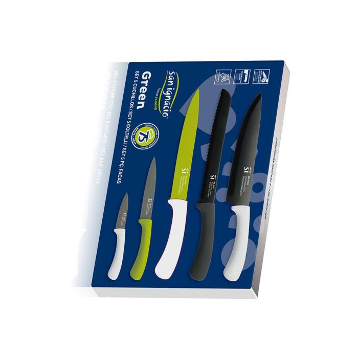 San Ignacio Set 5 Cuchillos SG-4165 Acero Inoxidable Mango Antideslizante Cocina Alta Calidad 1