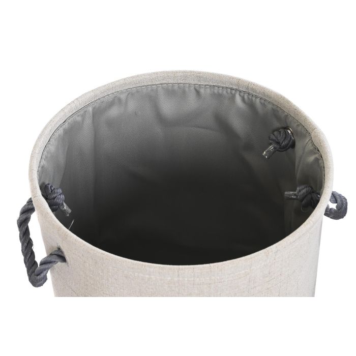 DKD Home Decor Cesta Ropa Atlantico Beige Azul 40 x 45.5 x 40 cm Set de 5 Piezas Poliester 3