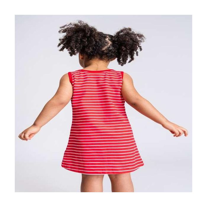 Cerdá Vestido de Punto Single Jersey Minnie Rojo para Niña, Talla 4 Años 5