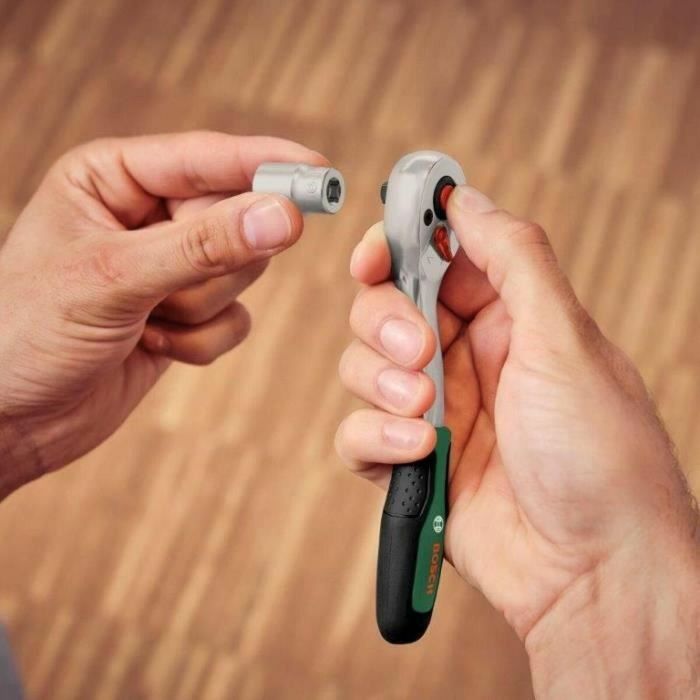 Bosch BOS4053423254150 Juego de Trinquete de 57 Piezas 1/4 + 1/2 para Bricolaje con 55 Accesorios y Estuche de Transporte 9 Bosch BOS4053423254150 Juego de Trinquete de 57 Piezas 1/4 + 1/2 para Bricolaje con 55 Accesorios y Estuche de Transporte 9