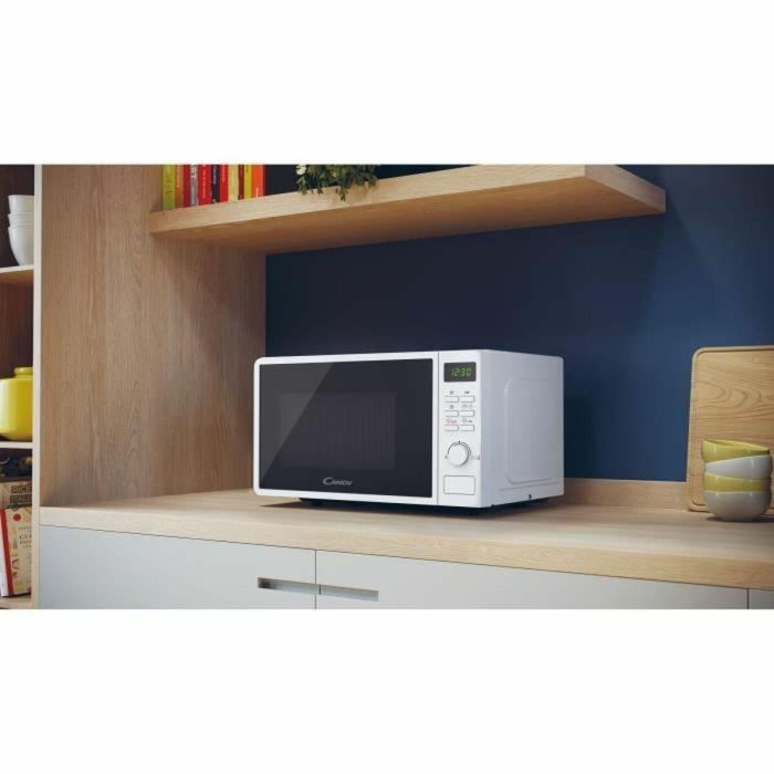Candy CMWA20SDLWLI Microondas Monofunción Idea 20L, 700W, Display Digital, 5 Niveles de Potencia, Blanco 1