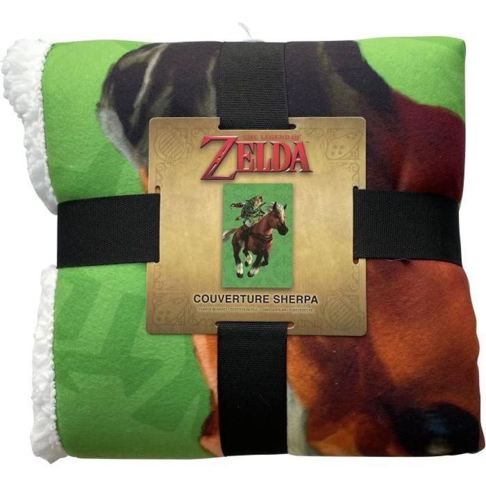 Zelda AAAPQ17652 Manta Sherpa - Diseño Link y Epona - 100 x 150 cm 4