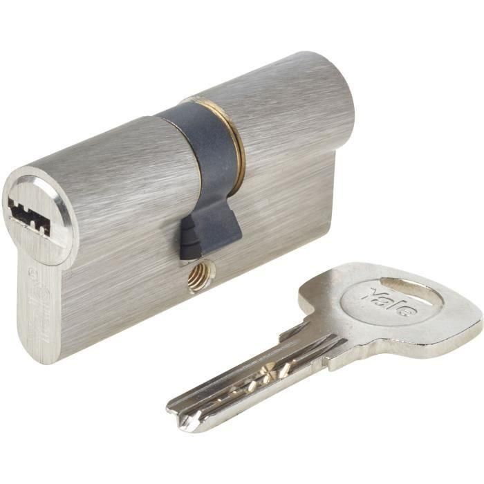 Cilindro de cierre liberable YALE - Para puerta de entrada / exterior - 6 pines - 4 llaves - 30 x 30 mm 1 Cilindro de cierre liberable YALE - Para puerta de entrada / exterior - 6 pines - 4 llaves - 30 x 30 mm 1