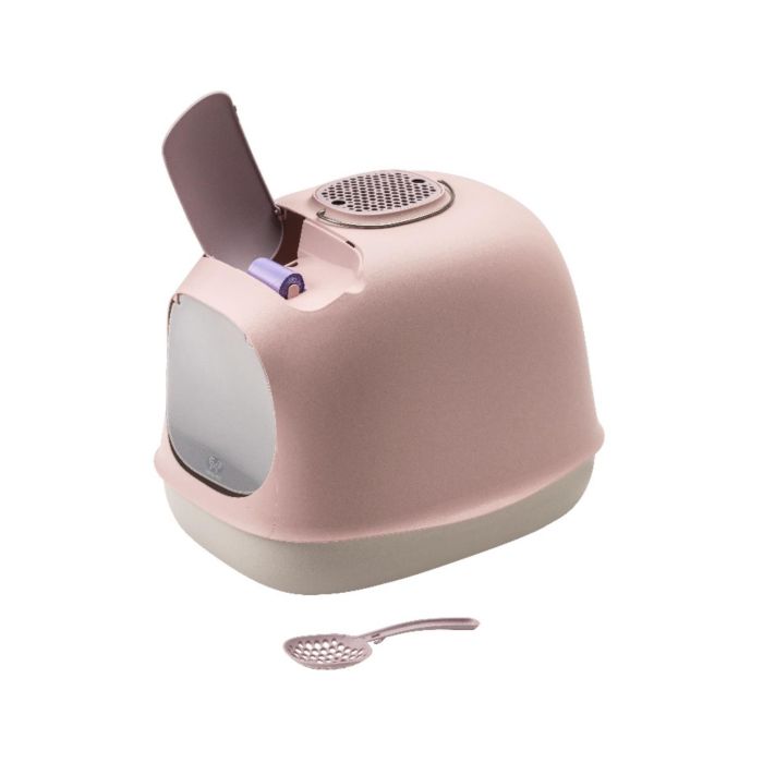 United Pets Arenero Cubierto para Gatos Minú Gris 40x50 cm con Filtro de Carbón y Pala, Polipropileno 1 United Pets Arenero Cubierto para Gatos Minú Gris 40x50 cm con Filtro de Carbón y Pala, Polipropileno 1