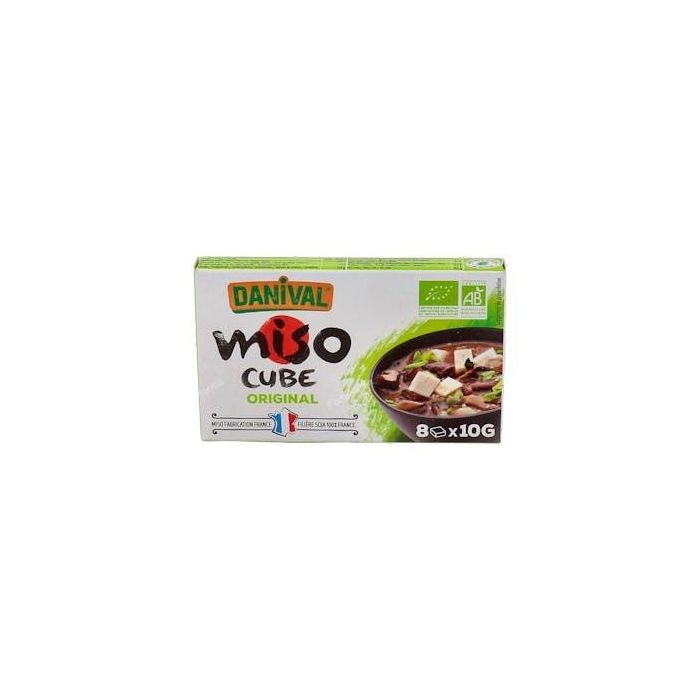 DANIVAL Caldo de Miso Cubitos Bio 8 unidades x 10g - Práctico condimento para sopas y platos cocinados