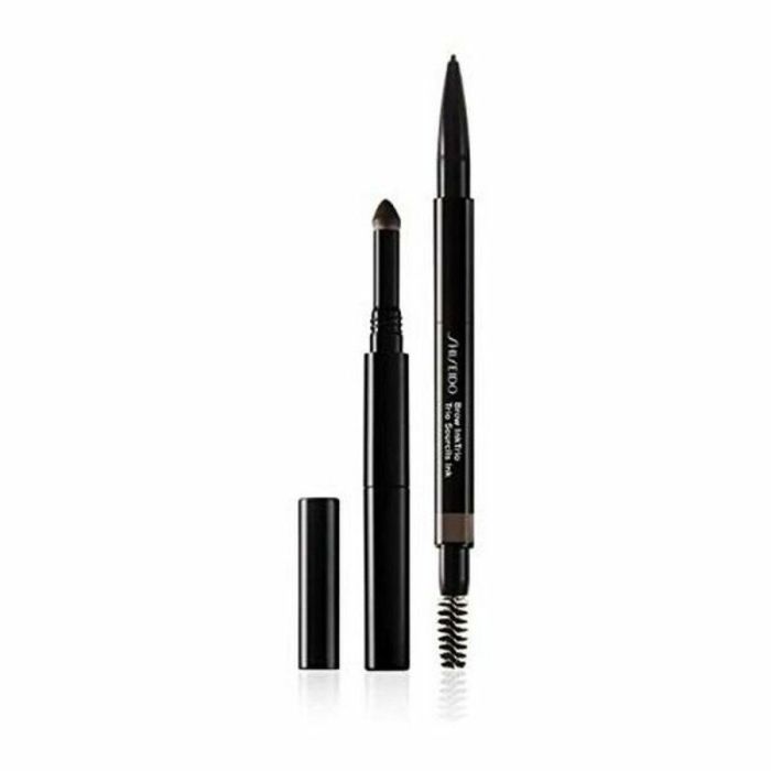 Shiseido #04-ebony Brow Ink Trio Lápiz de Cejas 3 en 1 (Lápiz, Polvo, Pincel) para Cejas Densas y Definidas 0.31g 1