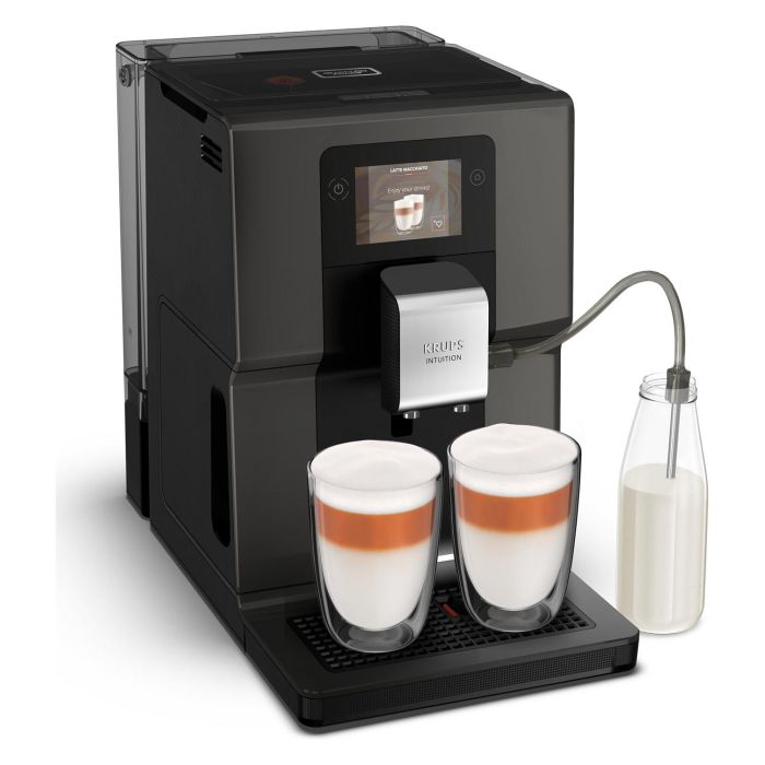 Krups EA872B10 Máquina Espresso Superautomática Intuition Preference con Molinillo Integrado, 1450W, Gris, Depósito 3L 3