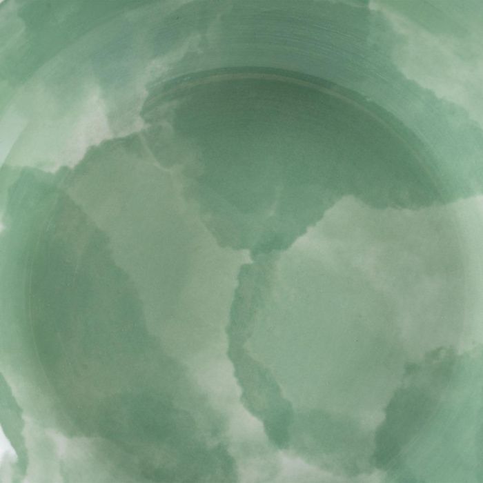 Plato Hondo Verde Porcelana Cocina 21 X 21 X 4 cm