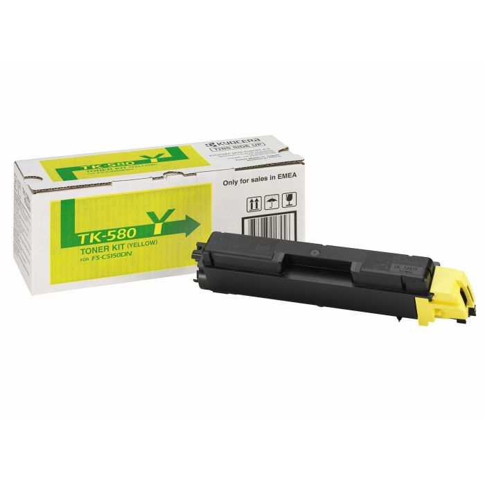 Kyocera TK-580Y Tóner Amarillo para FS-C5150DN P6021CDN 2 Kyocera TK-580Y Tóner Amarillo para FS-C5150DN P6021CDN 2
