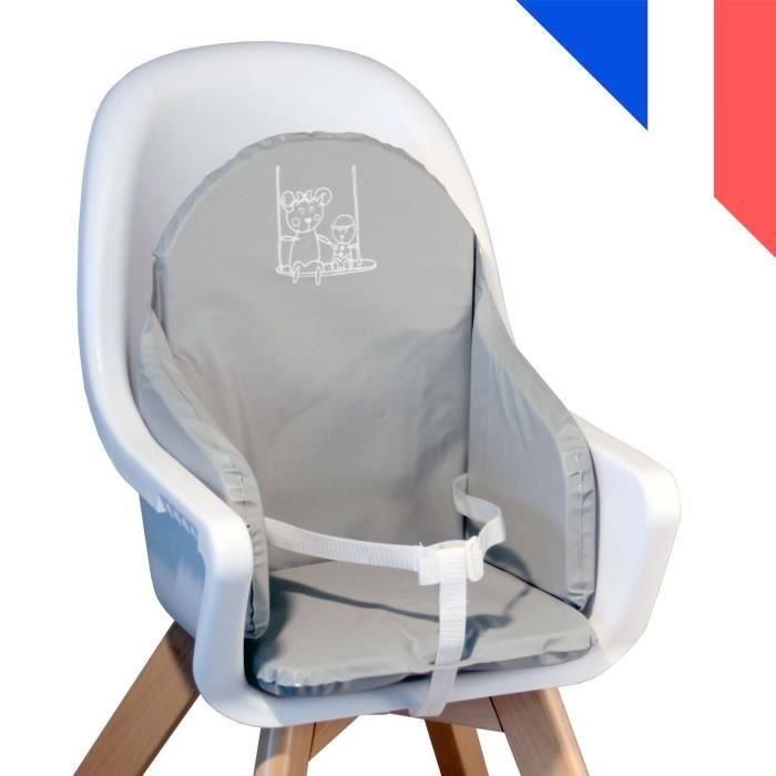 Cojín de bucle Correas para sillas altas Gris perla 2 Cojín de bucle Correas para sillas altas Gris perla 2