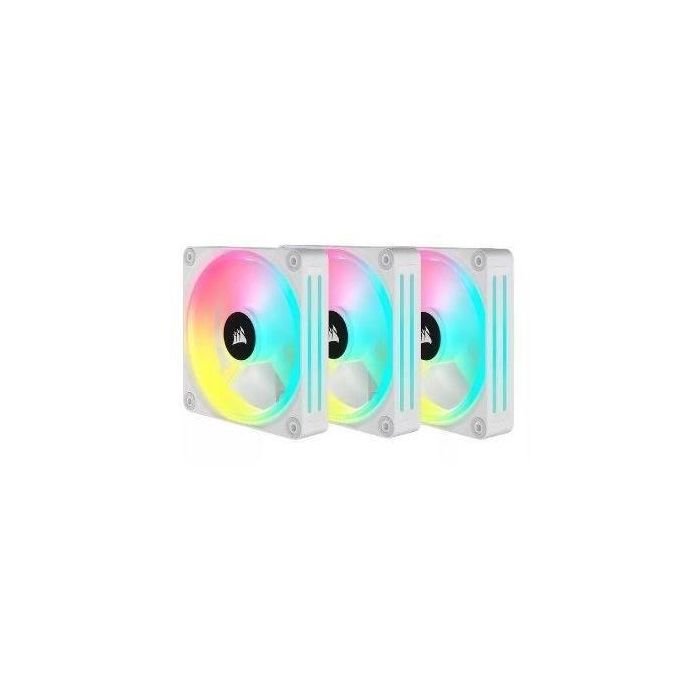 Corsair COR1690976832345 Ventilador PC iCUE LINK QX120 RGB Blanco 120mm Kit de Inicio 1