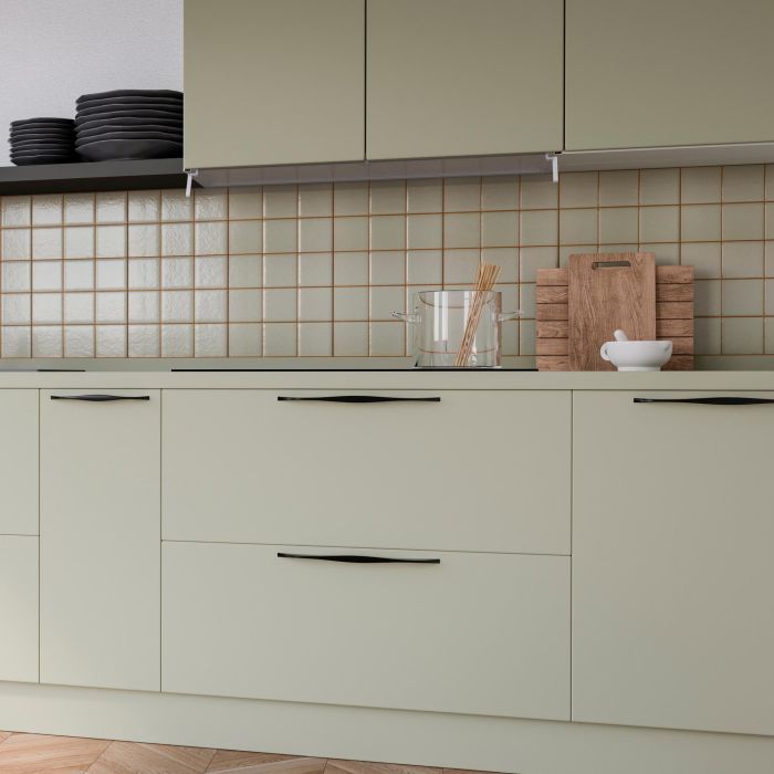 Emuca Lote de 8 tiradores para mueble Varna, L181mm, intereje 160mm, Zamak, Pintado negro 4 Emuca Lote de 8 tiradores para mueble Varna, L181mm, intereje 160mm, Zamak, Pintado negro 4