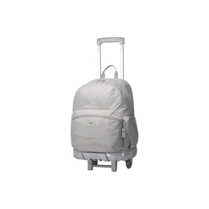 Totto MOCHILA ESCOLAR CON RUEDAS TRIK Gris, 27 litros, doble compartimento, para PC 14", Ref. MA03TKI003-23100-G78 1