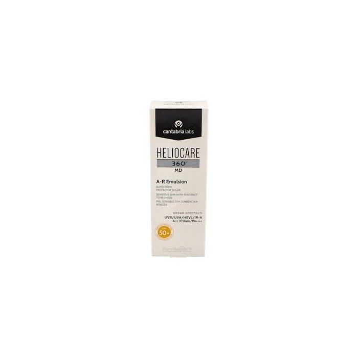 Heliocare 360° MD A-R Emulsión Protector Solar Facial SPF50+ Pieles Sensibles con Rojeces Unificador Tono 50 ml
