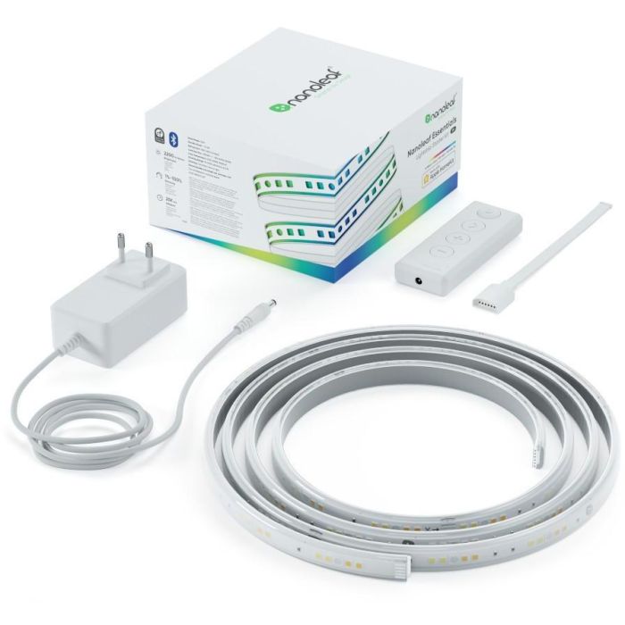 Nanoleaf NL55-0001LS-1M Essentials Smart Light Strip Expansion - Tira de LED Inteligente, 1m, Blanco/Multicolor 1