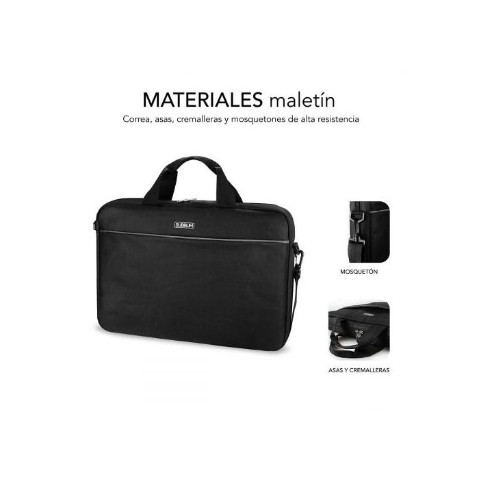 SUBBLIM Maletín para portátil 15.6" Select Pack con Ratón con cable USB y diseño ergonómico 2
