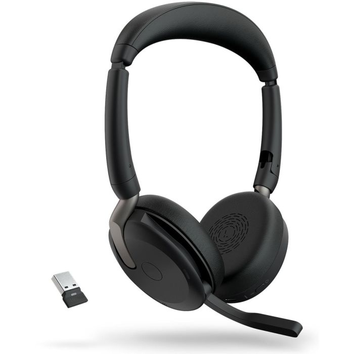 Jabra Evolve2 65 Flex UC Stereo + Link 380 Auriculares Inalámbricos y Alámbricos para Oficina/Centro de Llamadas, Negro 2