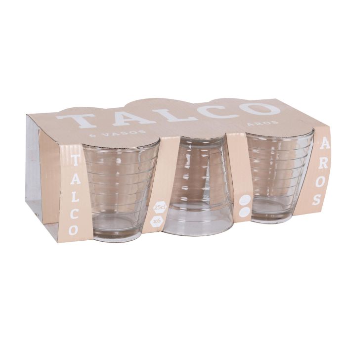Set de 6 Vasos Talco Aros 250 cc - La Mediterranea (6 Cajas) 5