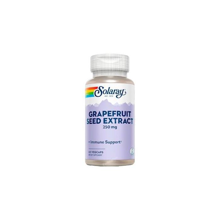 SOLARAY Semilla de Pomelo Grapefruit Seed 60 Cápsulas. Apoyo al sistema inmune con Vitamina C y Zinc