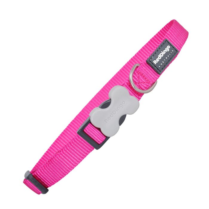 Collar Perro Rd Liso Fuxia 15 mm X 24-37 cm