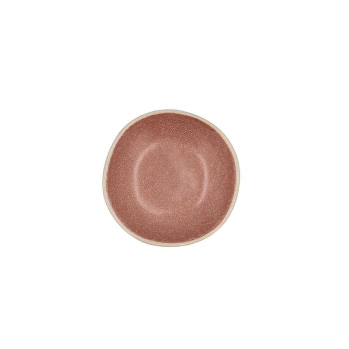 Bidasoa Bol Cerámico Irregular Gio Terracota con Relieves Orgánicos y Filo de Color 16x6,5 cm - Pack 6 Unid. Apto Lavavajillas/Microondas 1