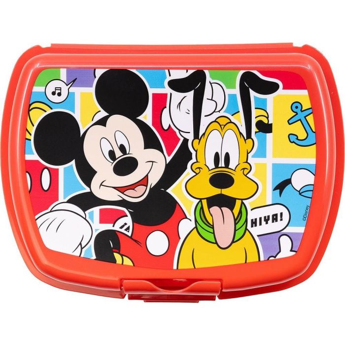 Disney Sandwichera Urbana Mickey CZ11370 Plástico Alimentario Reciclable Libre de BPA Licencia Oficial Fácil de Limpiar 2