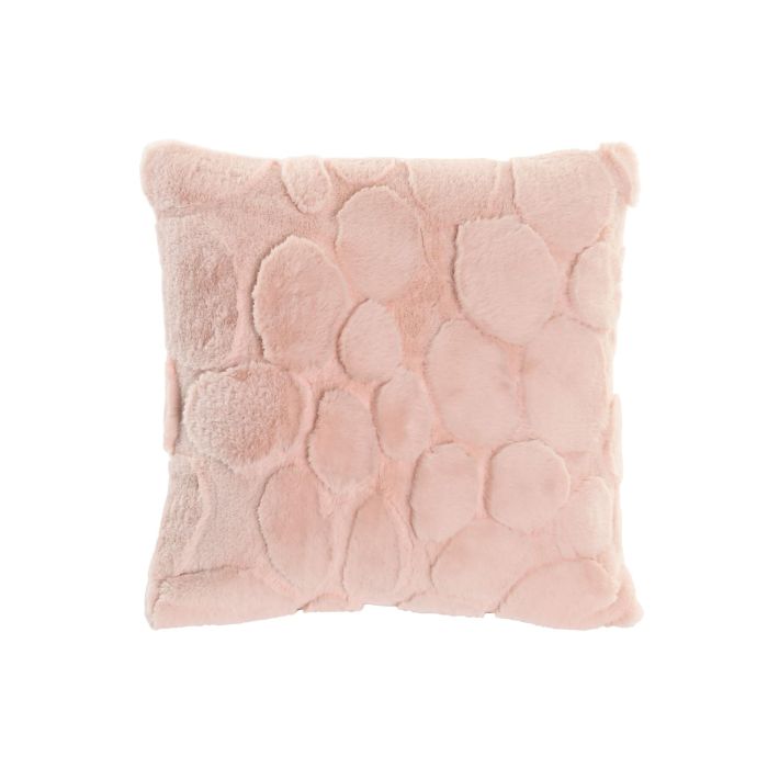 DKD Home Decor Cojín Decorativo Urban Rosa Palo 45x45 cm Poliéster 420 grs con Cierre Cremallera (2 Unidades)