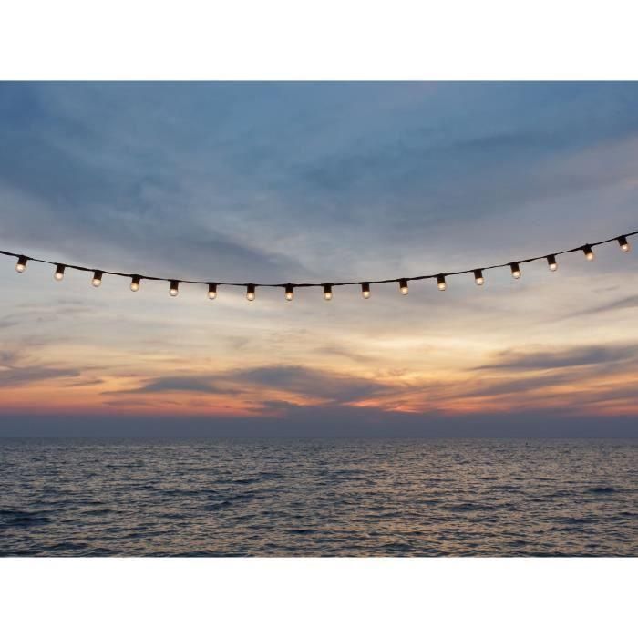 LINK ME LIGHT Guirnalda de luces conectable - 10 bombillas - Casquillo E27 - LED blanco cálido - 5m 4 LINK ME LIGHT Guirnalda de luces conectable - 10 bombillas - Casquillo E27 - LED blanco cálido - 5m 4
