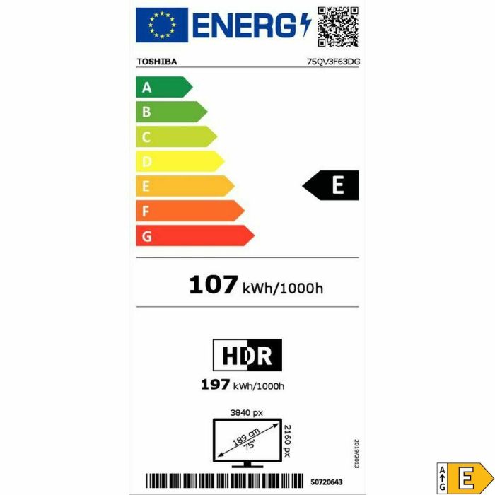 Smart TV Toshiba 75QV3F63DG 4K Ultra HD 6