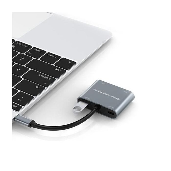 Conceptronic Hub USB Tipo C Donn16 gr - Adaptador 4 en 1 USB-C a HDMI/VGA/USB-C PD/USB 3.0, Soporta 4K 30Hz, Compatible con Windows, Mac OS, Chrome OS 2 Conceptronic Hub USB Tipo C Donn16 gr - Adaptador 4 en 1 USB-C a HDMI/VGA/USB-C PD/USB 3.0, Soporta 4K 30Hz, Compatible con Windows, Mac OS, Chrome OS 2