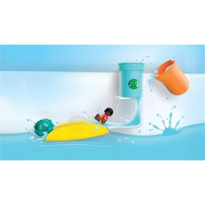 PLAYMOBIL 71775 Tanque De Agua Cascada Giratoria Con Tobogán JUNIOR Aqua para Bañera (+12 meses) 1