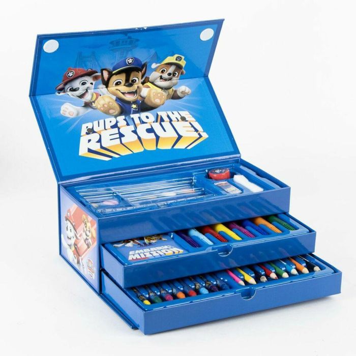 Cerdá Set Papelería Coloreable Maletín Paw Patrol para Niños, 26x10x13 cm, Edad +3 años, Color Azul 3