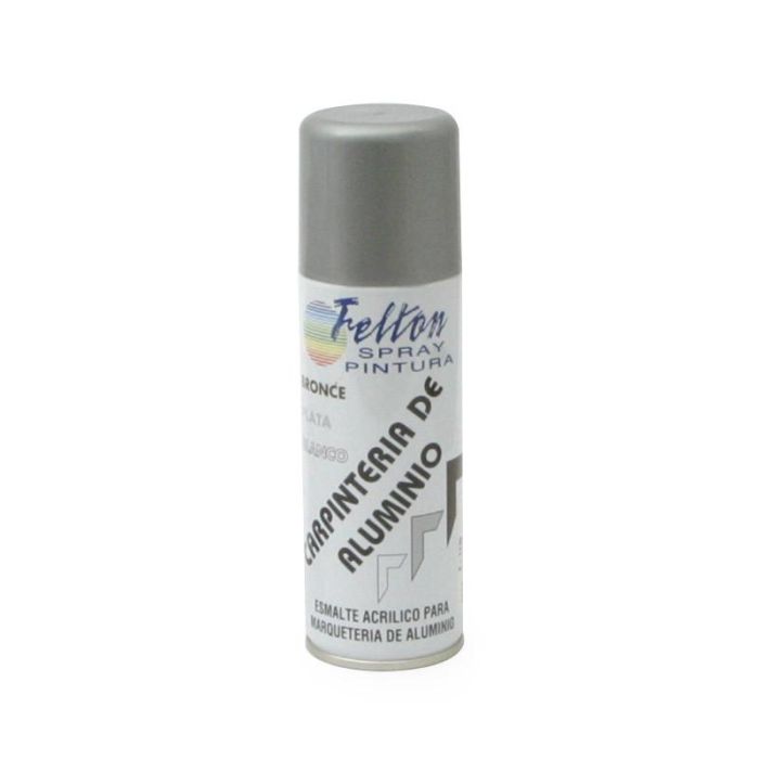 Felton Spray Pintura Aluminio Plata 200ml Secado Rápido para Retocar y Renovar Muebles Metálicos, Bricolaje