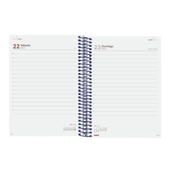 Finocam Agenda Anual Year Espiral E10-155x212 mm 1Dp Azul 2025 4